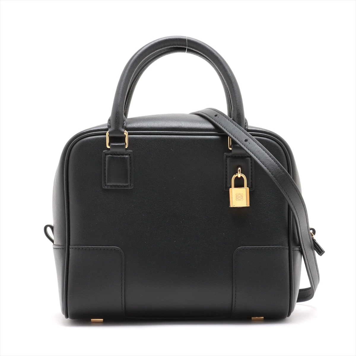 ◆希少◆VINTAGE◆【LOEWE】アマソナ19*2way*レザーバッグ ロエベ アマソナ19 レザー 2WAYハンドバッグ ブラック A3379111