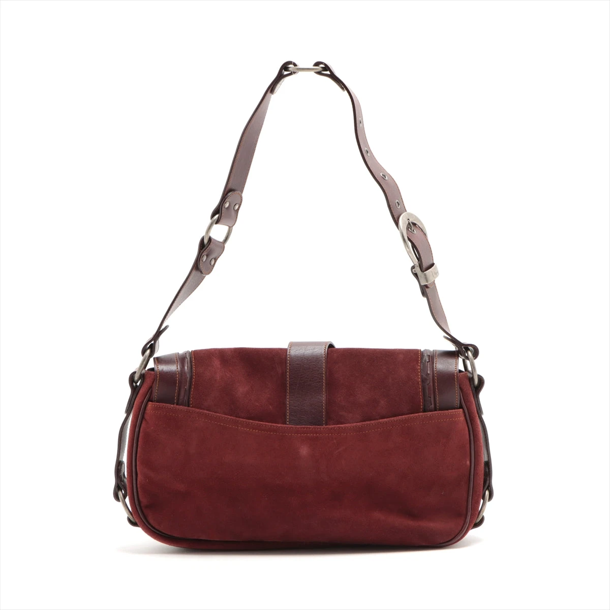 クリスチャンディオール サドル レザー×スエード ショルダーバッグ  