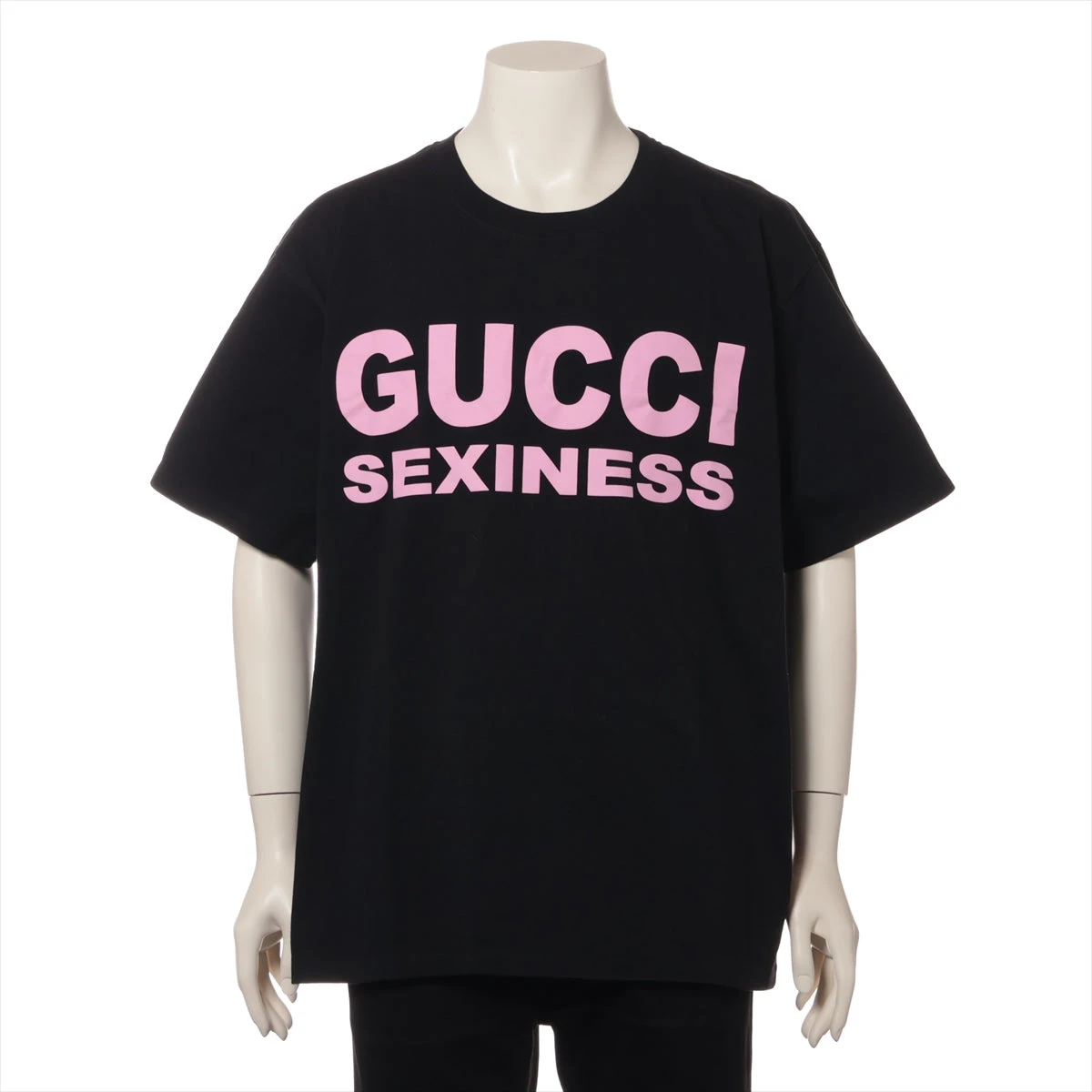 グッチ コットン Tシャツ L メンズ ブラック 616036 YZ068282｜中古