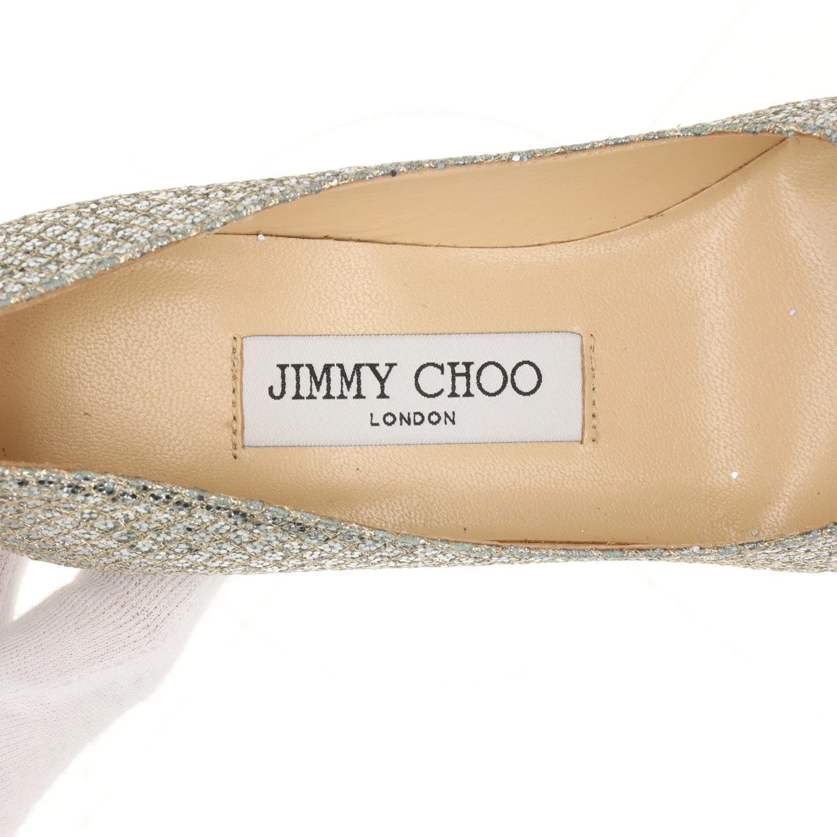 ジミーチュウ　サイズ表記「35 1/2」22.5センチ　ラメグリッターパンプス 中古・古着通販】JIMMY CHOO (ジミーチュウ) グリッターパンプス