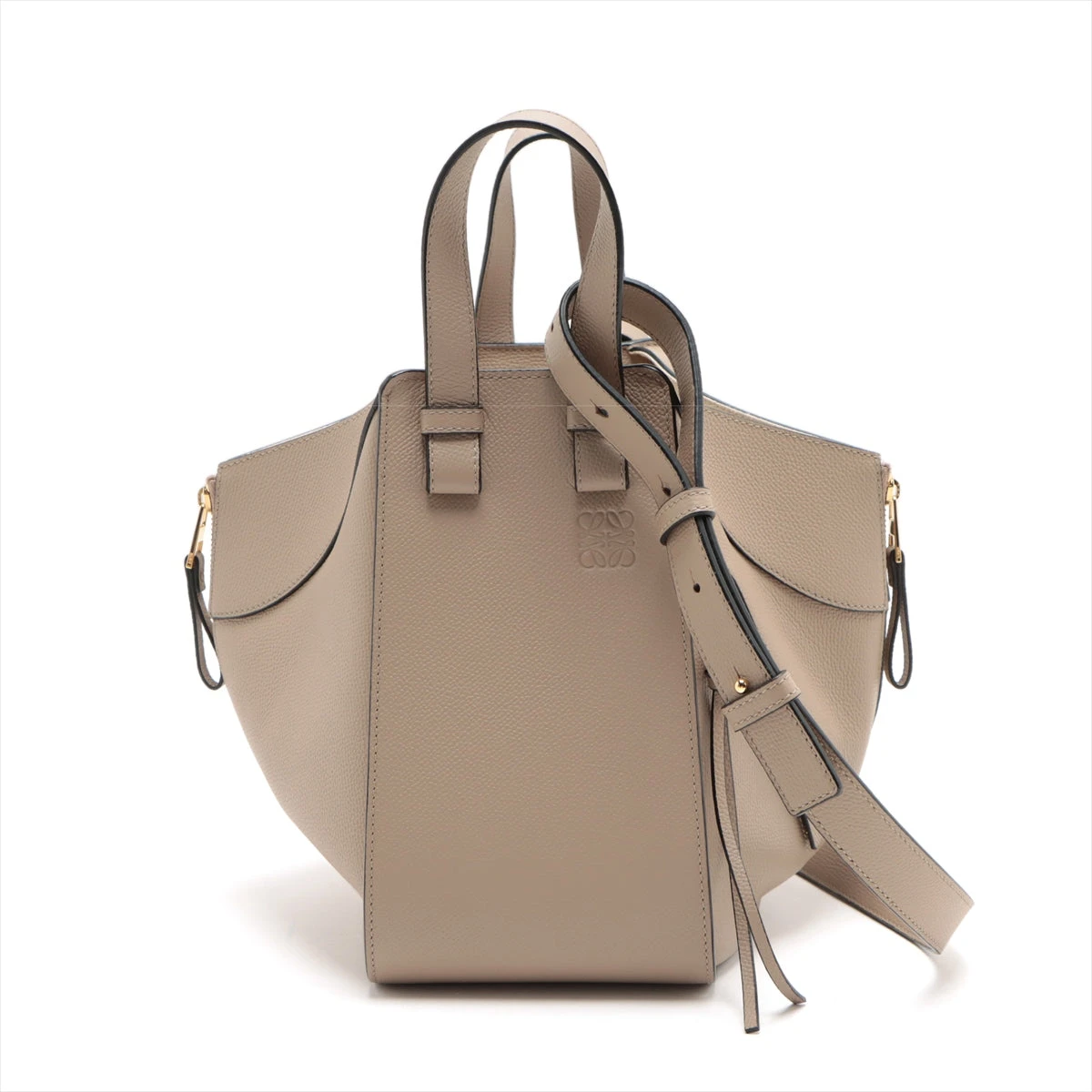 ハンモックスモール　ベージュ　ハンドバッグ ロエベ ハンモック スモール レザー 2WAYハンドバッグ ベージュ