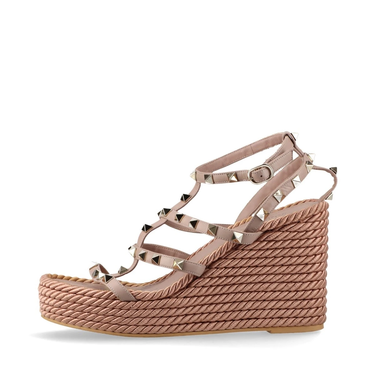 ヴァレンティノガラヴァーニ ロックスタッズ レザー ウェッジソール  