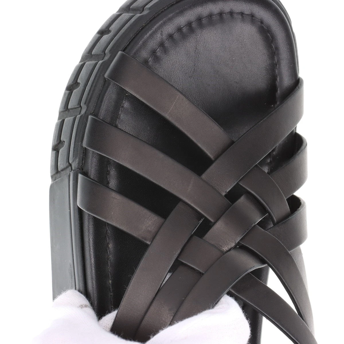 ✨美品✨ プラダ スエード クロス ストラップ サンダル ブラック 36 ✨美品✨ プラダ スエード クロス ストラップ サンダル ブラック