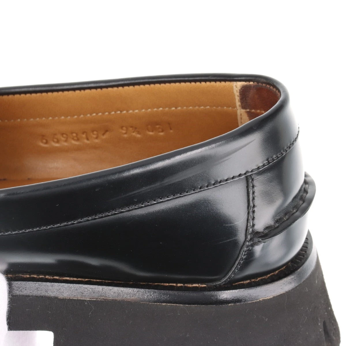 GUCCI グッチ　インターロッキング　レザー　ローファー　黒　金　39 1/2 GUCCI グッチ インターロッキング レザー ローファー 黒 金 39 1/2
