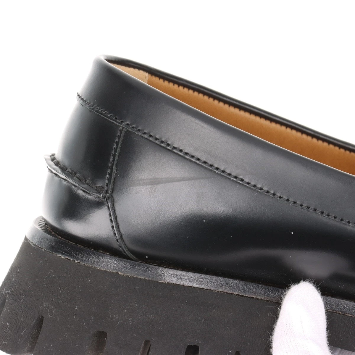 GUCCI グッチ　インターロッキング　レザー　ローファー　黒　金　39 1/2 GUCCI☆インターロッキングG ウィメンズ ローファー☆すぐ届く