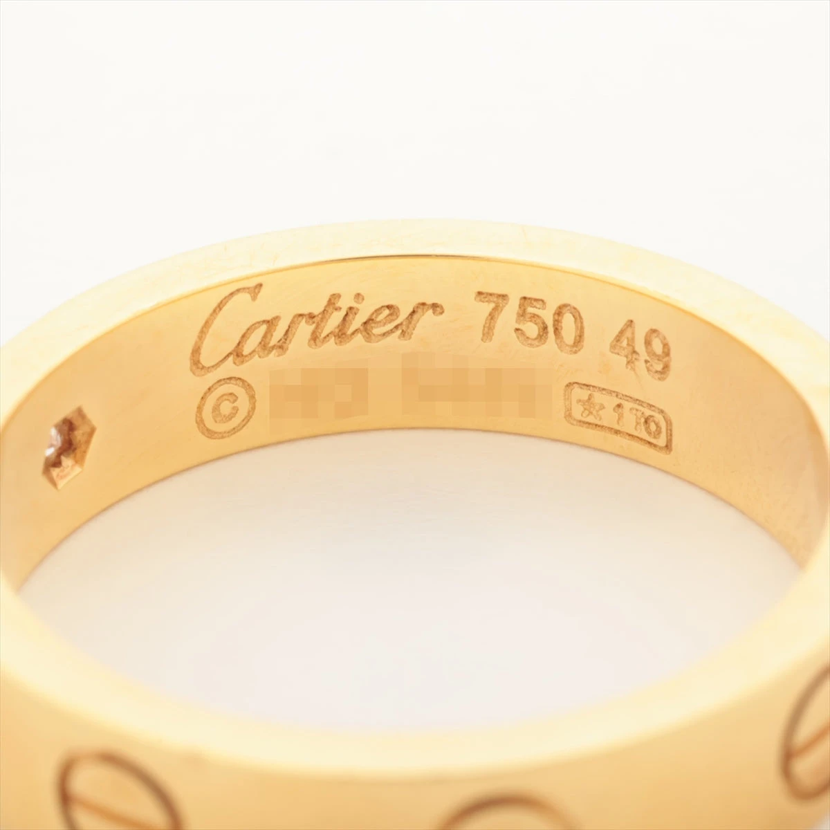 カルティエ ミニラブ 1P ダイヤ リング 750(YG) 4.5g 49