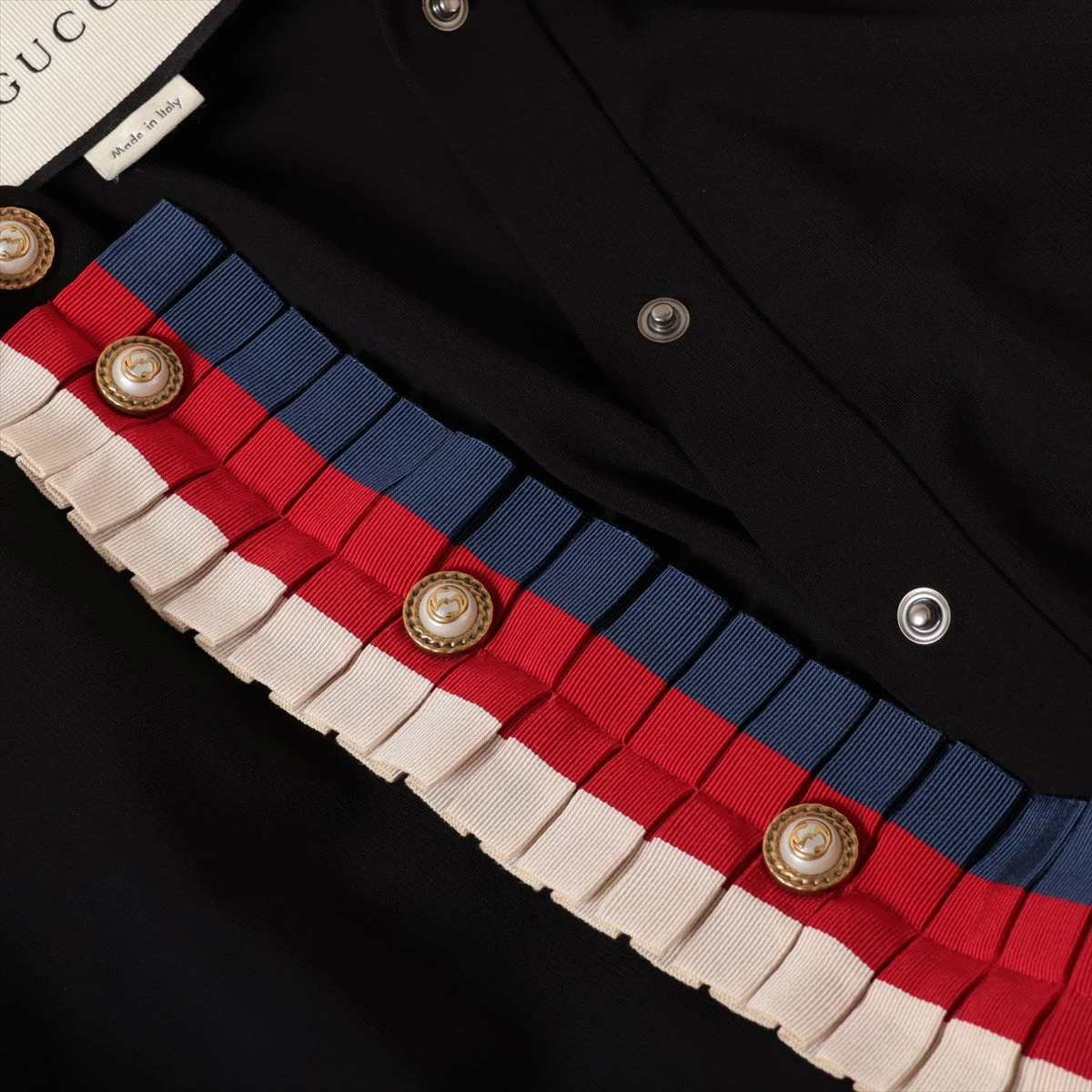 グッチ シェリーライン レーヨン ノースリーブワンピース M レディース  