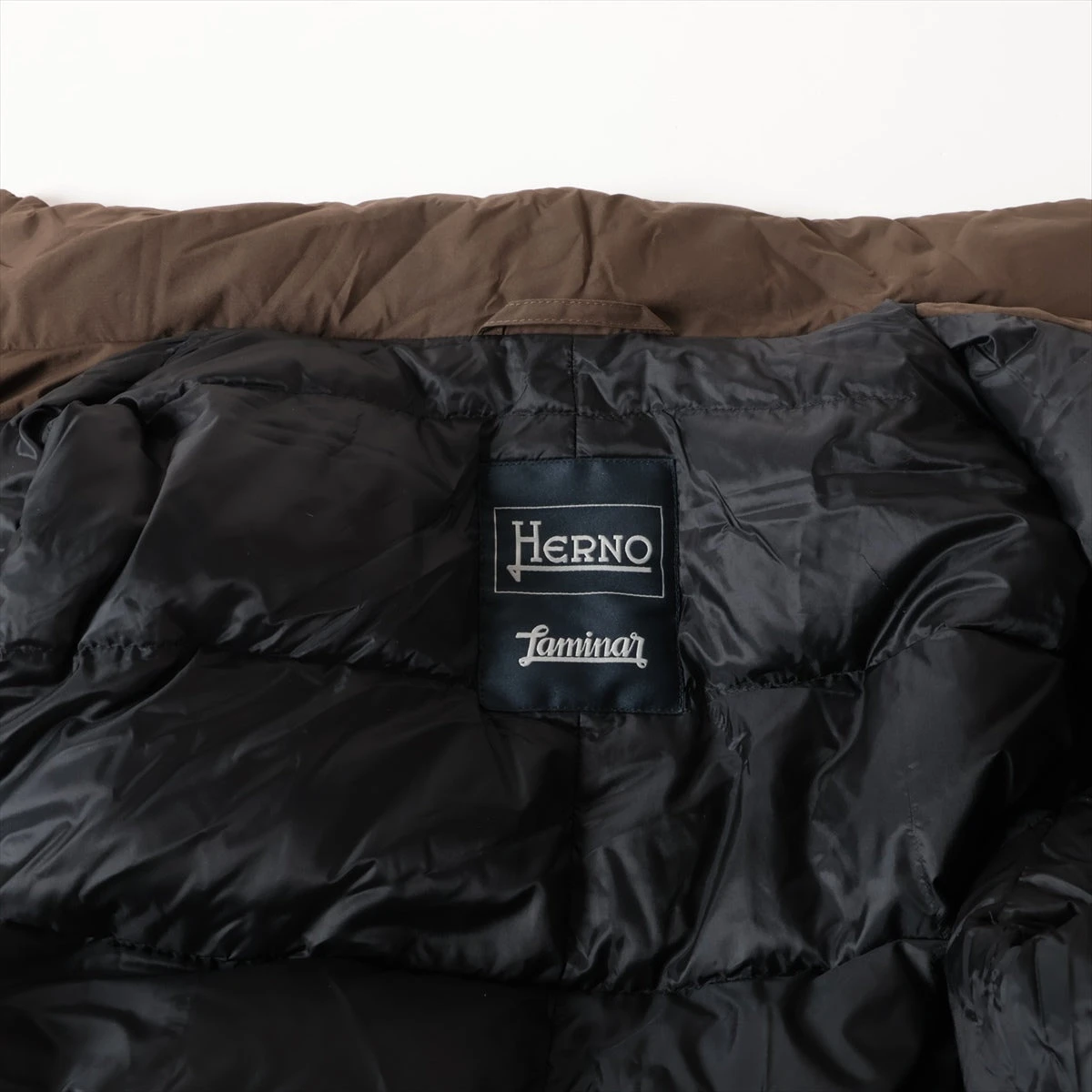 美品✨ ヘルノ ポリエステル ナイロン ダウンジャケット ロゴ HERNO（ヘルノ） ダウン レディース ダウンジャケット モノグラム ロゴ