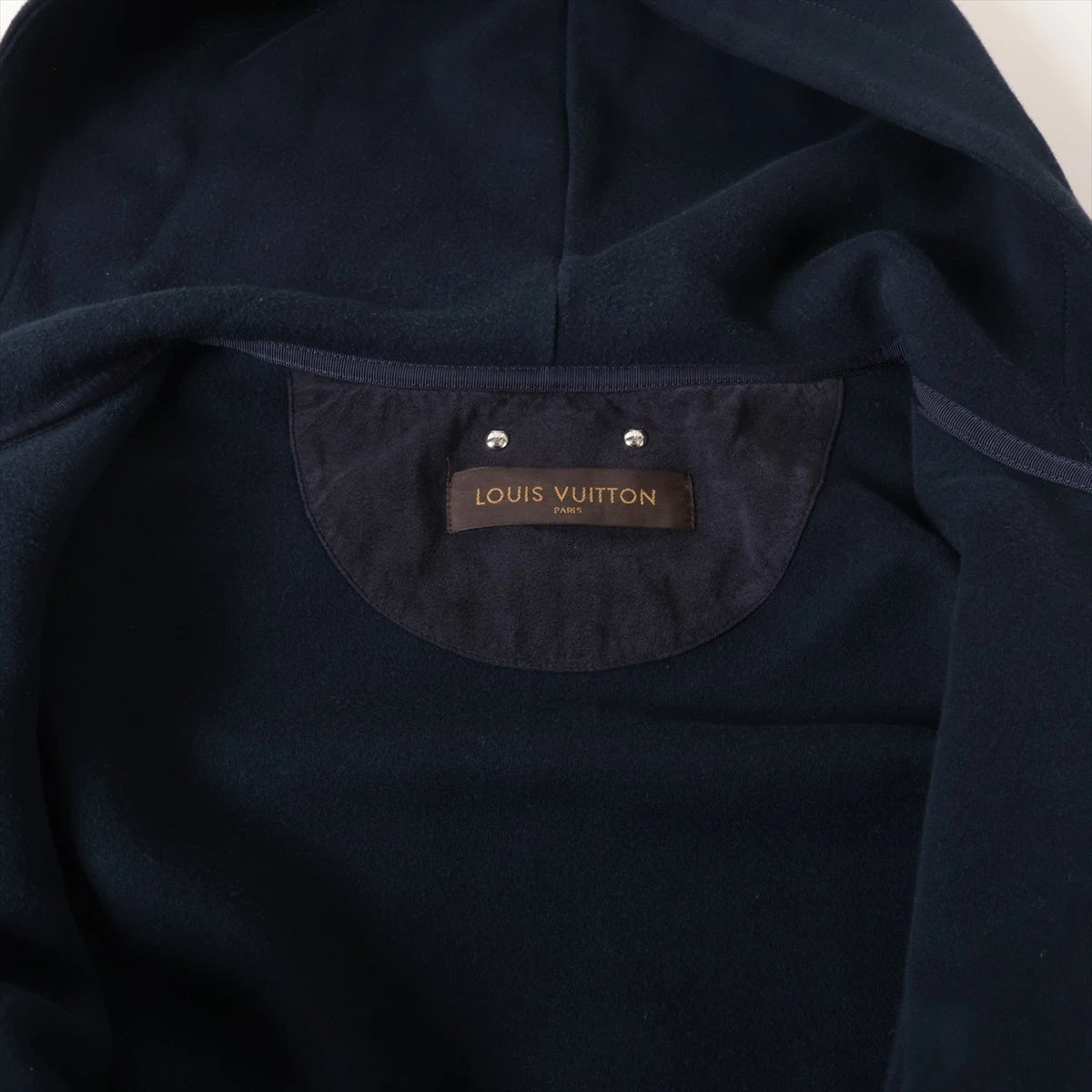 ヴィトン 17SS コットン×ナイロン パーカー M メンズ ネイビー RM171Q 