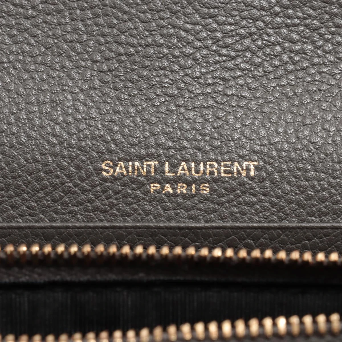 サンローランパリ YSLライン CFP414567 レザー 長財布 グレージュ 