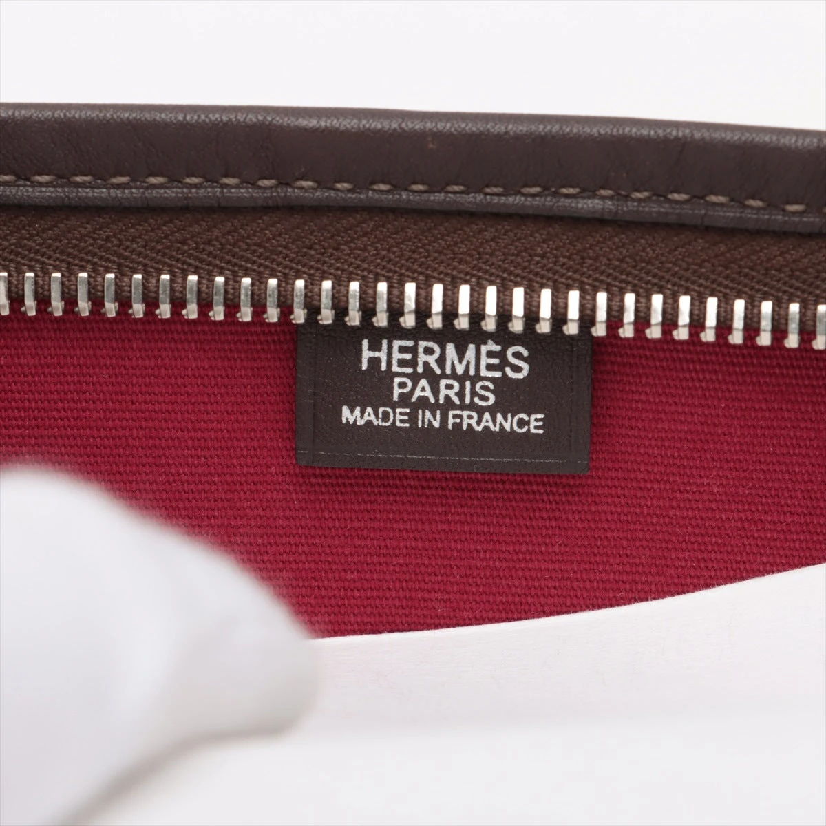 美品 エルメス ミセスヒッピー ショルダーバッグ トワルオフィシエ スイフト 紺 エルメス ミセスヒッピー トワルオフィシエ×ヴォースイフト レッド