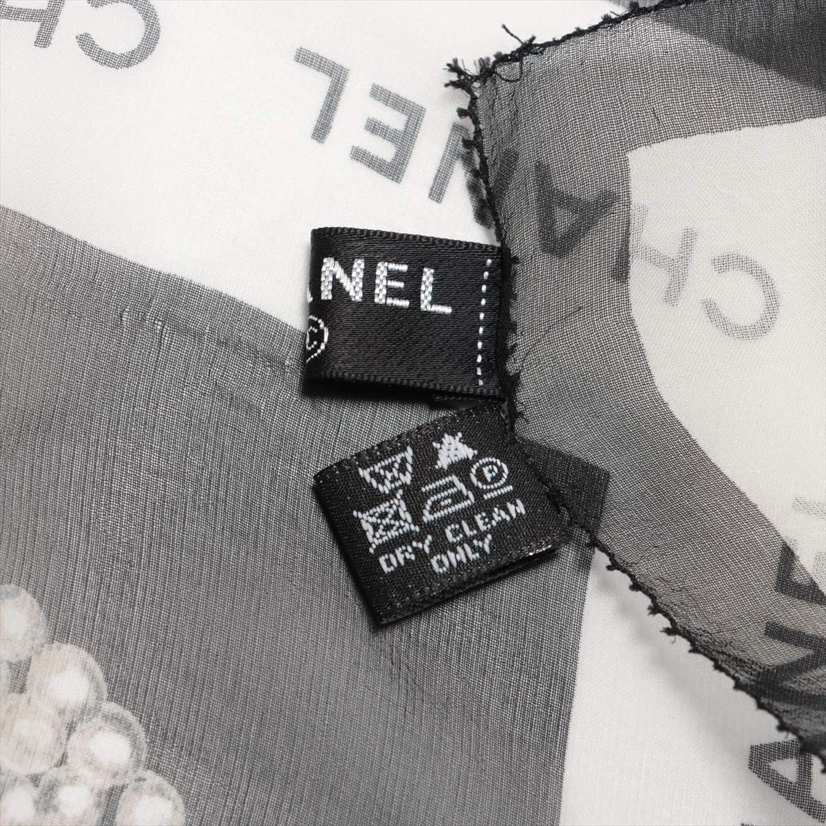 【CHANEL】シルクスカーフ ブラック シャネル 14C スカーフ シルク ブラック A3367865｜中古ブランド
