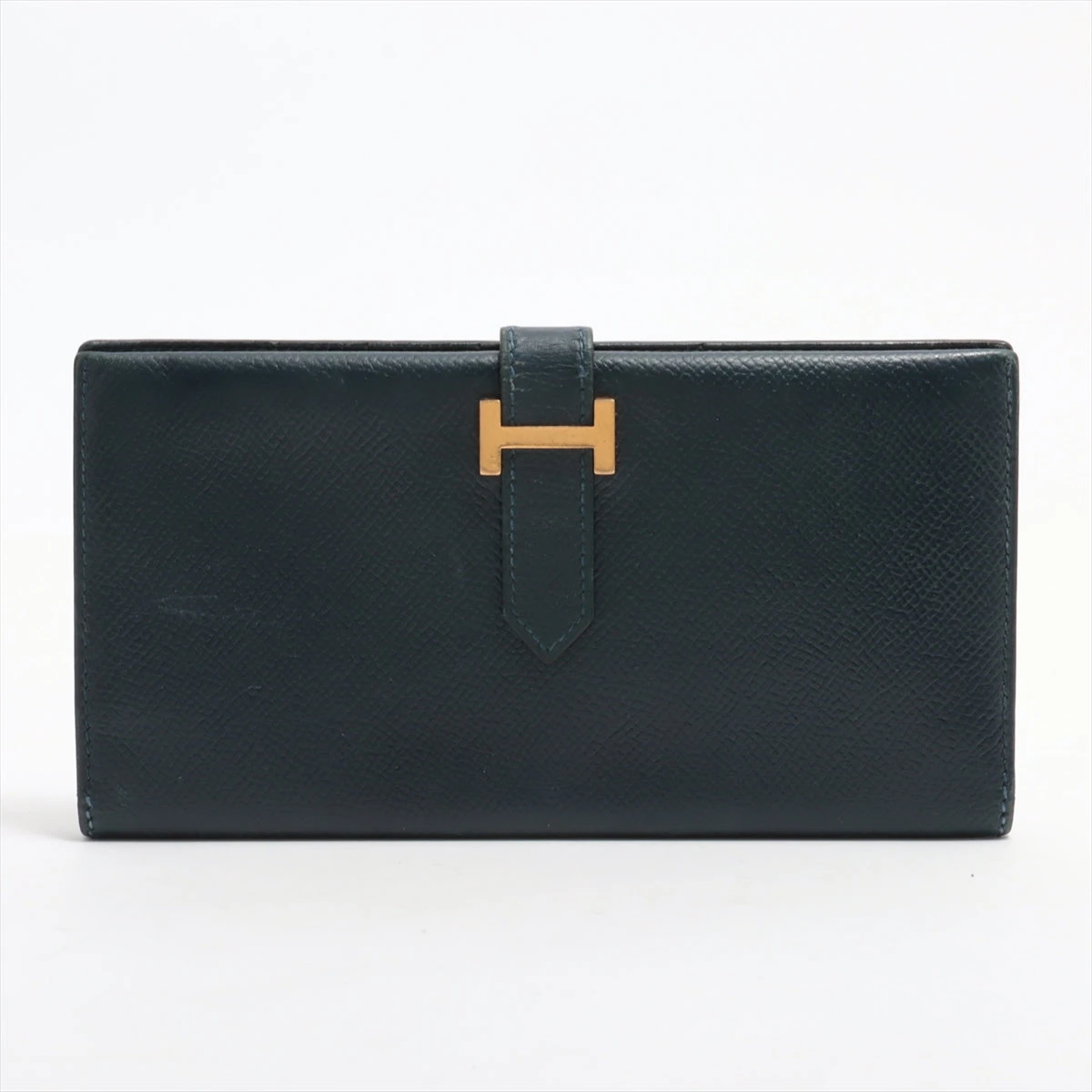エルメス ベアン クラシック ロングウォレット｜ブルー(青