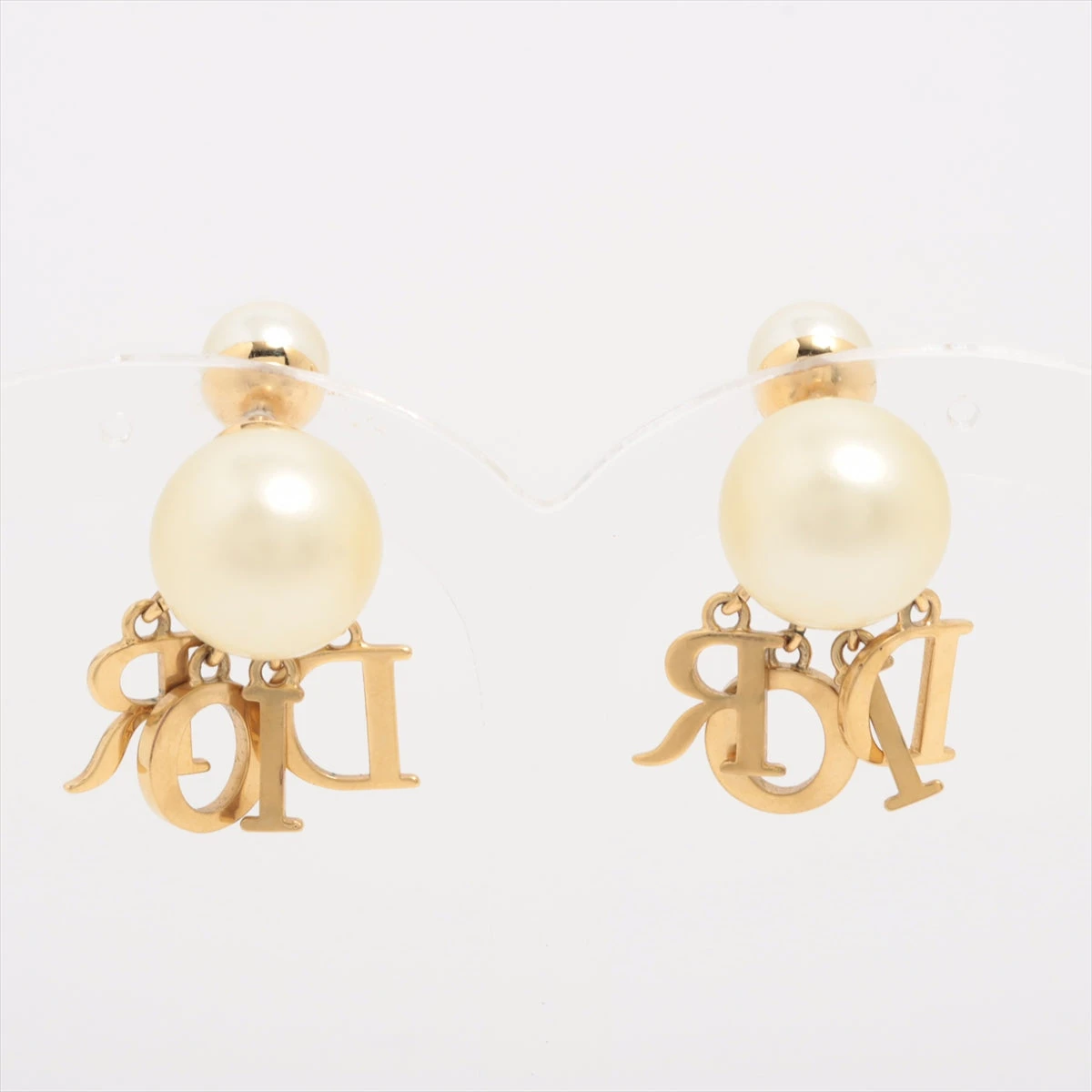 ★ディオール トライバル ピアス 片耳 ハート ラインストーン×フェイクパール ディオール Dior Tribales ディオール トライバル ピアス(両耳用