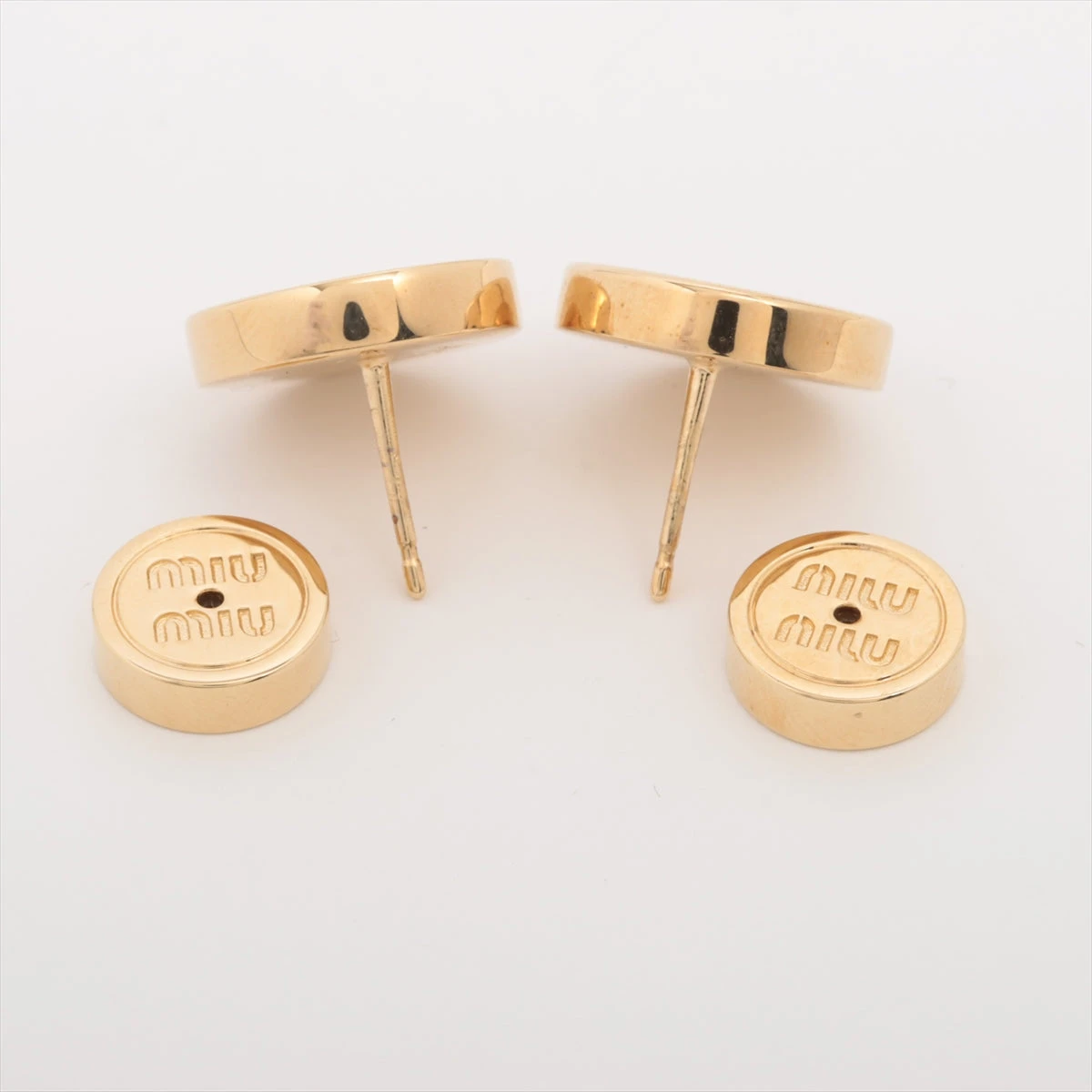 ミュウミュウ ピアス(両耳用) GP×エナメル ゴールド 5J0912