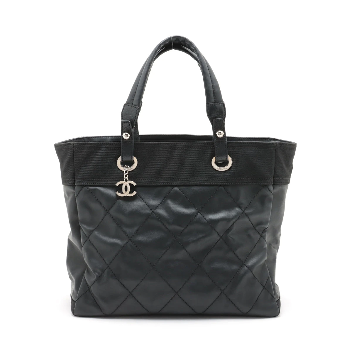 シャネル パリビアリッツMM コーティングキャンバス トートバッグ  