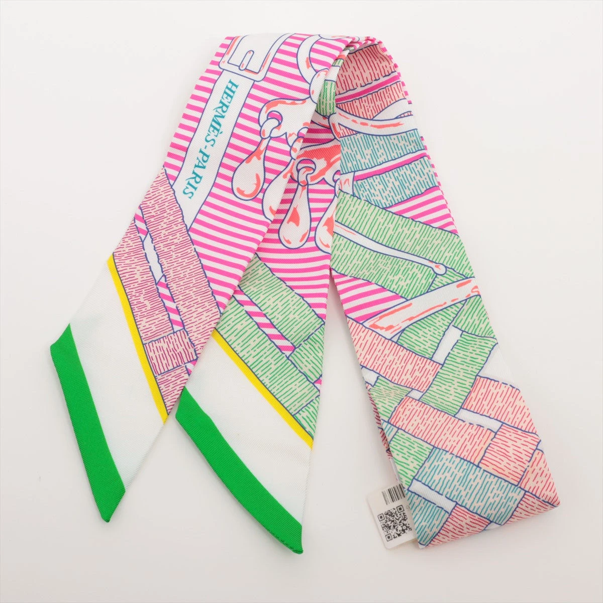 美品　エルメス　ツイリー　Mors a jouets chemise スカーフ エルメス ツイリー Mors a jouets chemise 馬銜 スカーフ シルク