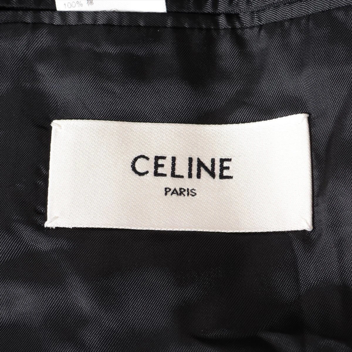 セリーヌ ウール ジャケット 48 メンズ ブラック 2V295673D