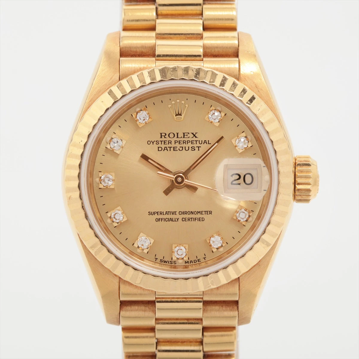 【ノーメンテナンス還元価格】ロレックス デイトジャスト 69178G. YG 自動巻 X番 中古)ROLEX ロレックス デイトジャスト 69178G（商品ID：3717007963876