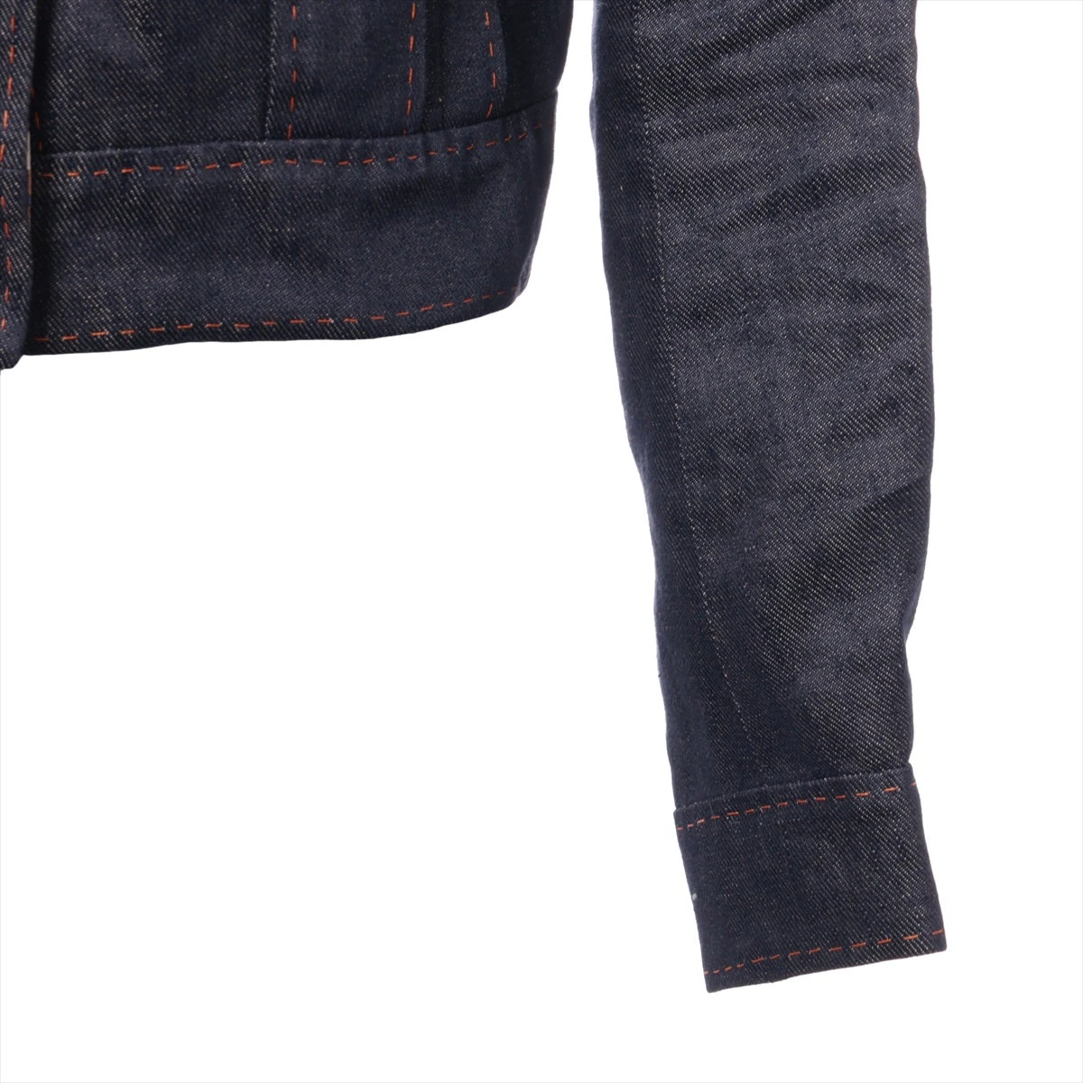 エルメス シルク×リネン デニムジャケット 38 レディース