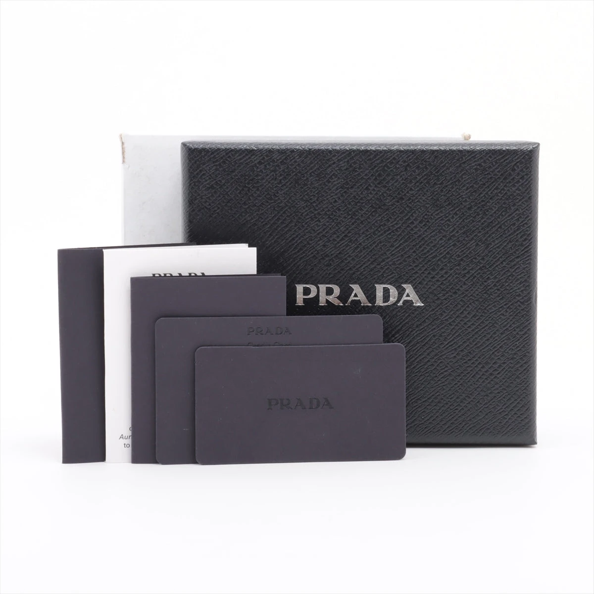 プラダ 1MV204 レザー コンパクトウォレット コニャック