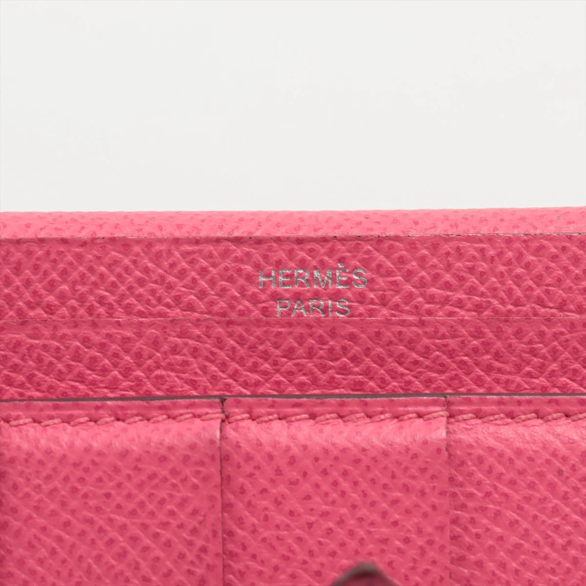 エルメス ベアンスフレ ヴォーエプソン 財布 ピンク シルバー金具 D
