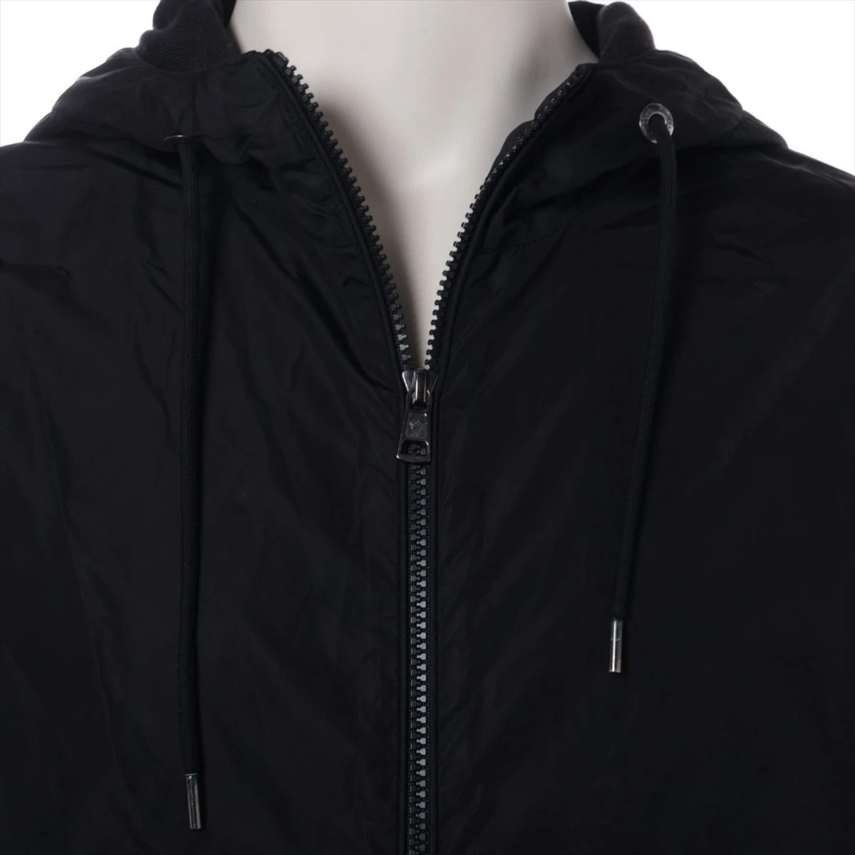 モンクレール MAGLIONE 17年 ウール×ナイロン パーカー S ブラック