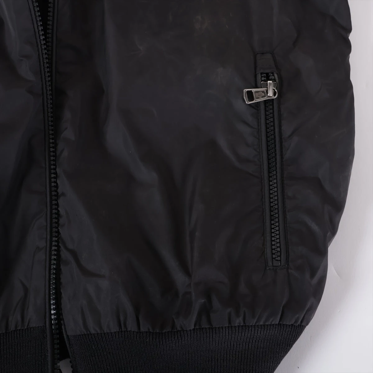 モンクレール MAGLIONE 17年 ウール×ナイロン パーカー S ブラック