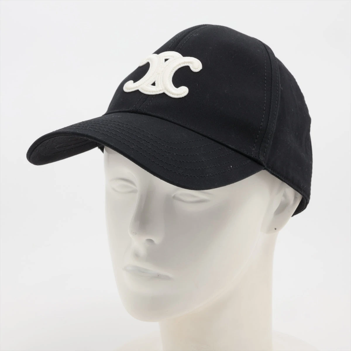 セリーヌ 2AUT6969P トリオンフ キャップ L コットン ブラック セリーヌ 2AUT6969P トリオンフ キャップ M コットン ブラック