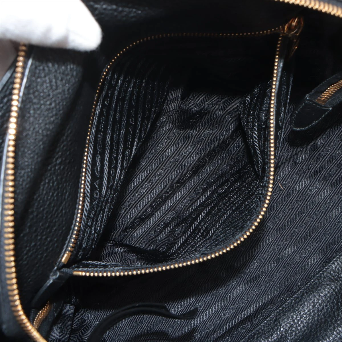 プラダ ヴィッテロダイノ レザー 2WAYトートバッグ ブラック 1BG194