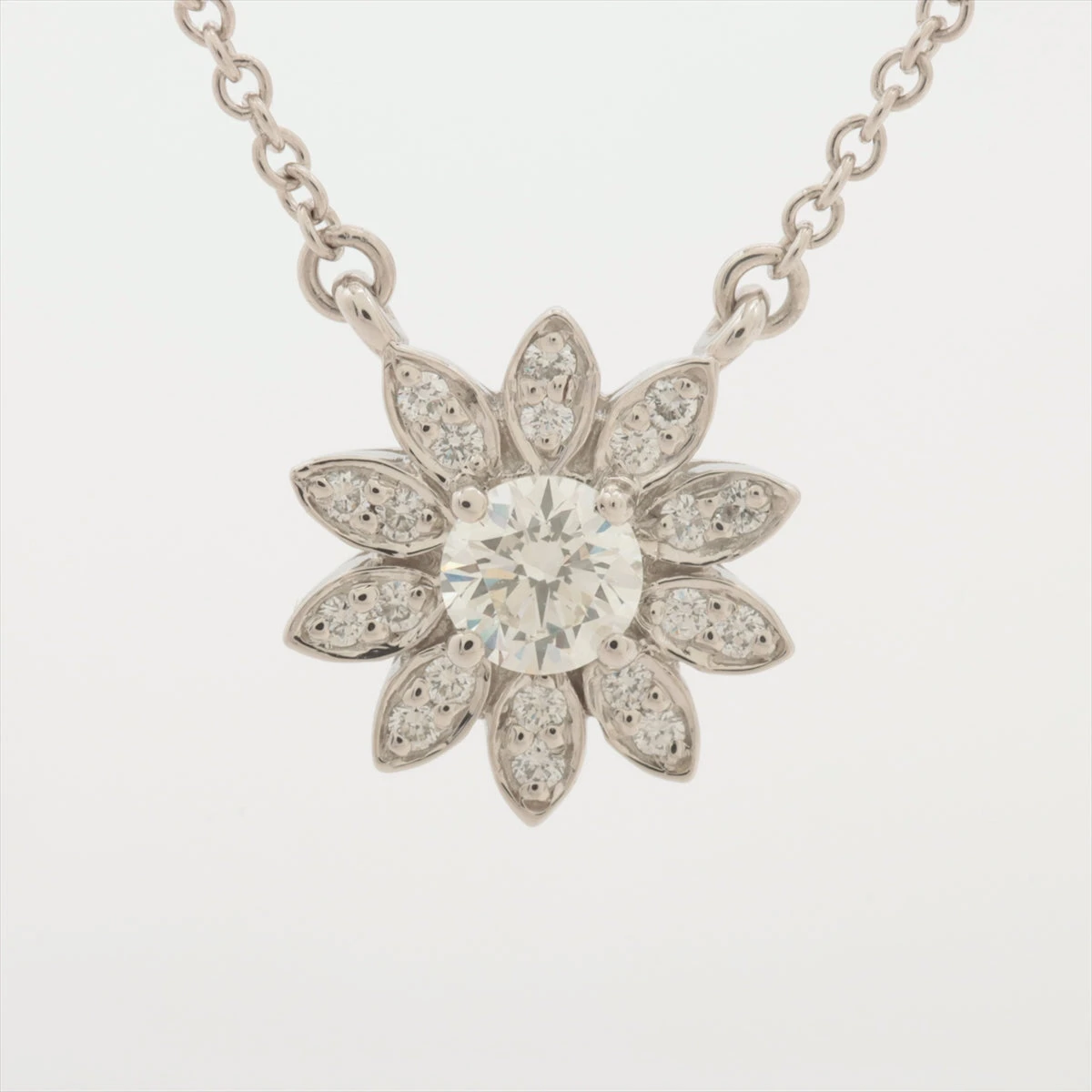 ティファニー　エンチャントフラワー　ダイヤモンドネックレス　Ꮶ18ローズゴールド Tiffany 18K Rose Gold Diamond Small Enchant Garden Rose Cut