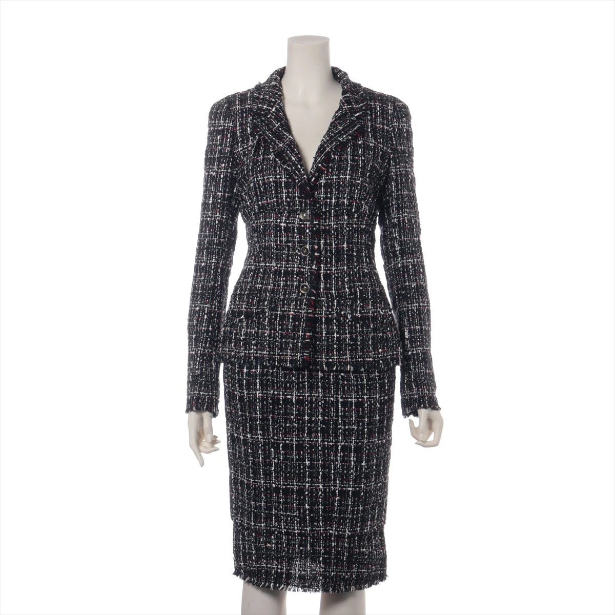 ◇【シャネル】ブラックカラーCOCOボタン4個コットンジャケット０１P＃３８◇ ◇【シャネル】ブラックカラーCOCOボタン4個コットンジャケット01P