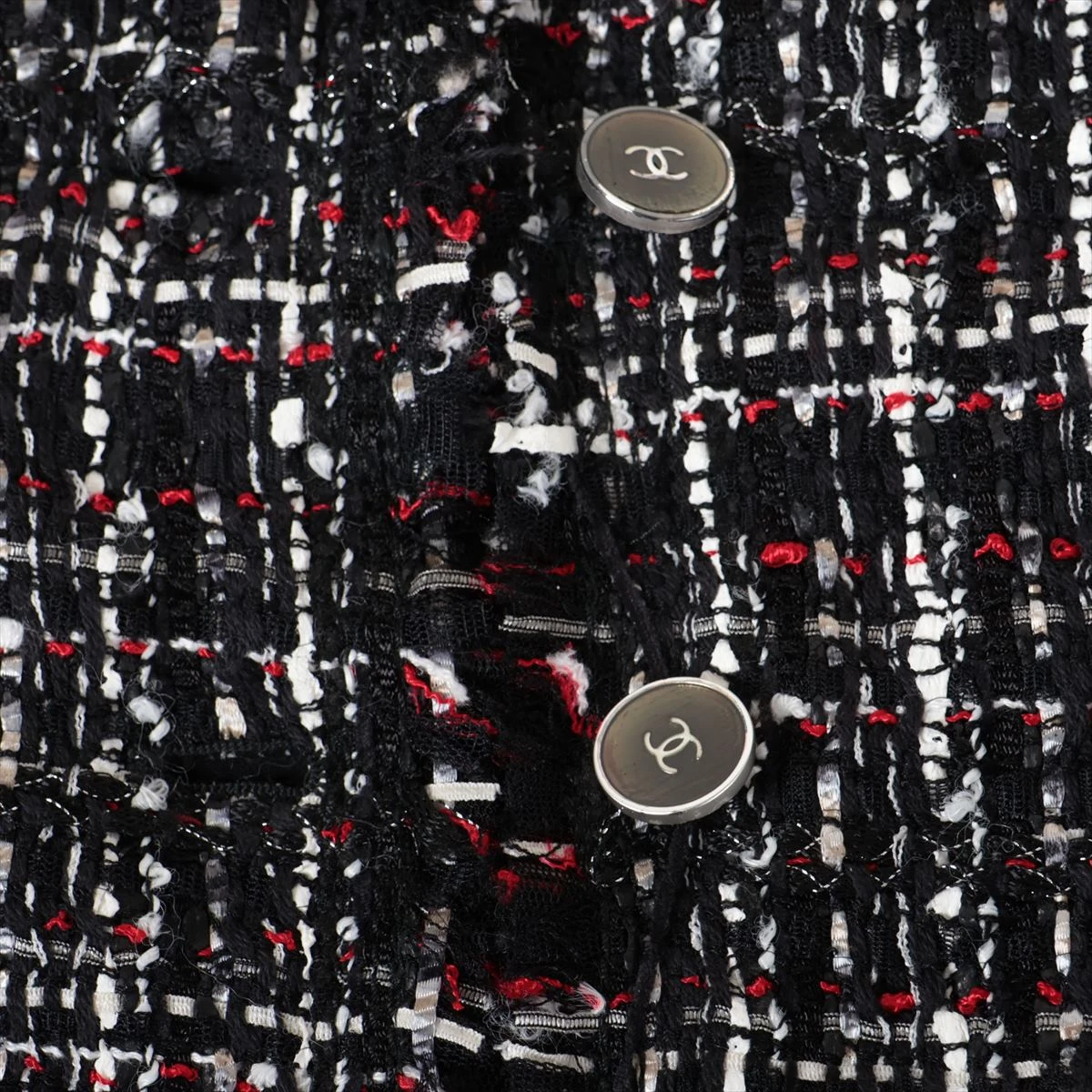 CHANEL シャネル フレアスカート ひざ丈 ツイード シルク ココ