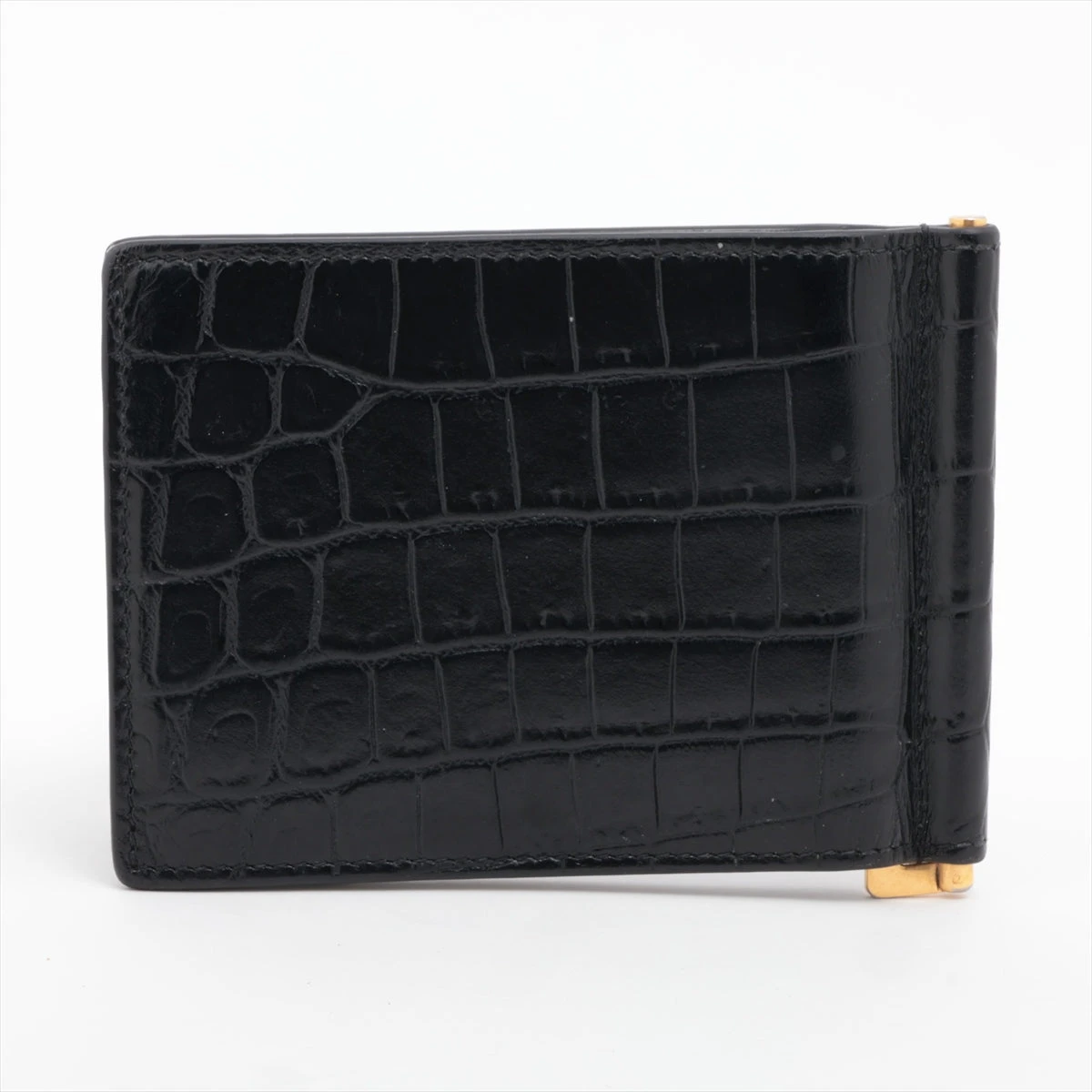 【美品】サンローラン マネークリップ ブラック クロコ YSL レディース 11901038_7.jpg