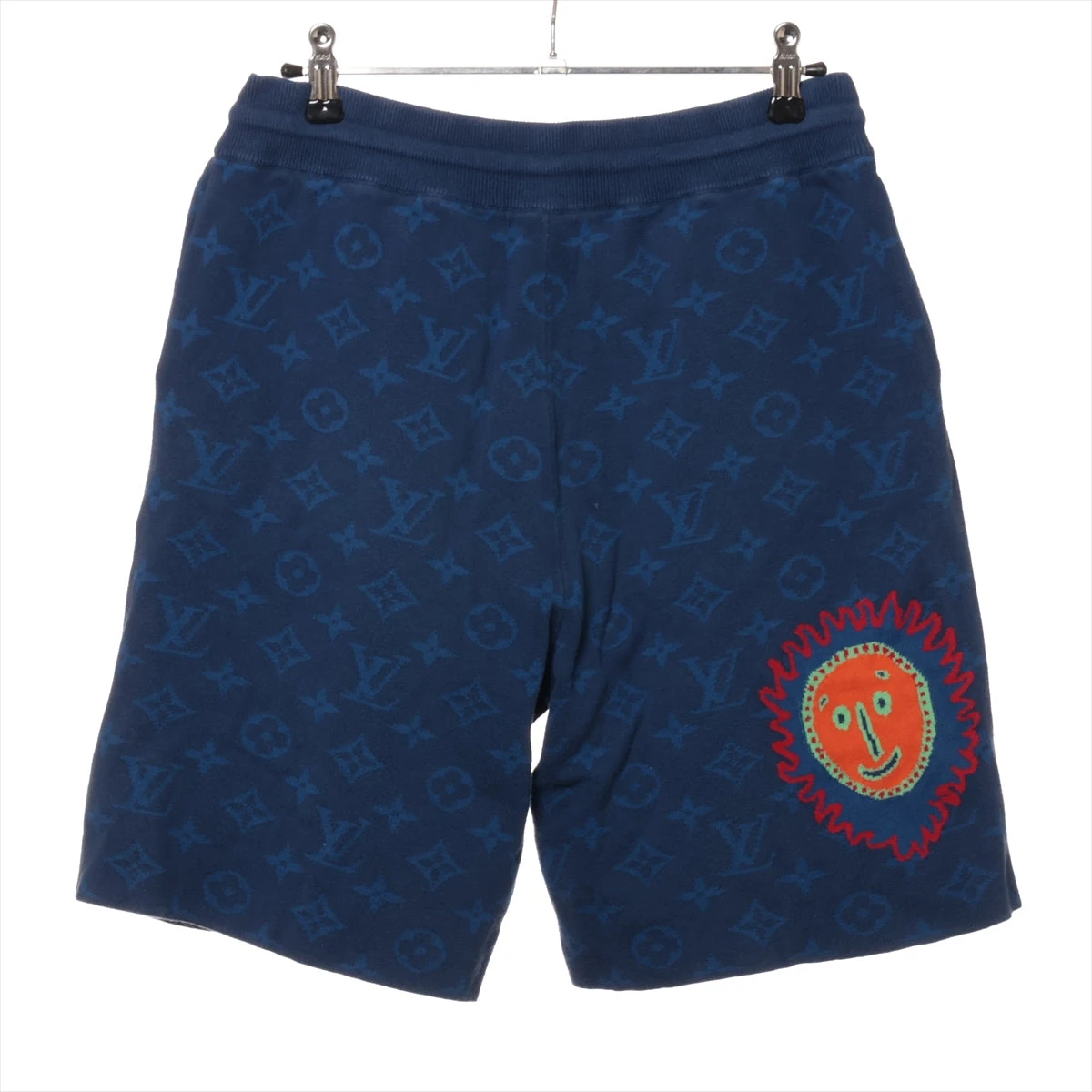 ヴィトン×草間彌生 23AW コットン ショートパンツ L メンズ ブルー 