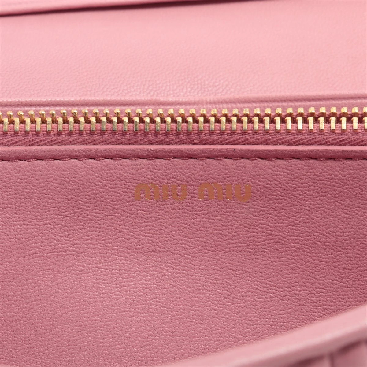ミュウミュウ MIUMIU マドラス 5MH109 パスケース カードケース付き ロングウォレット リボン りぼん 長財布 レザー グレー yamamoto7887_16183-00