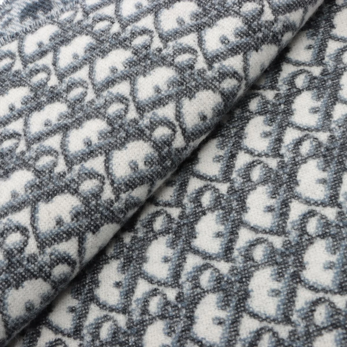 ディオール 01CDO309I093 オブリーク マフラー カシミヤ ネイビー