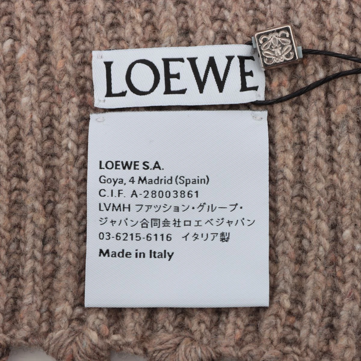ロエベ×スナフジタ アナグラム マフラー レーヨン×ナイロン×ウール 