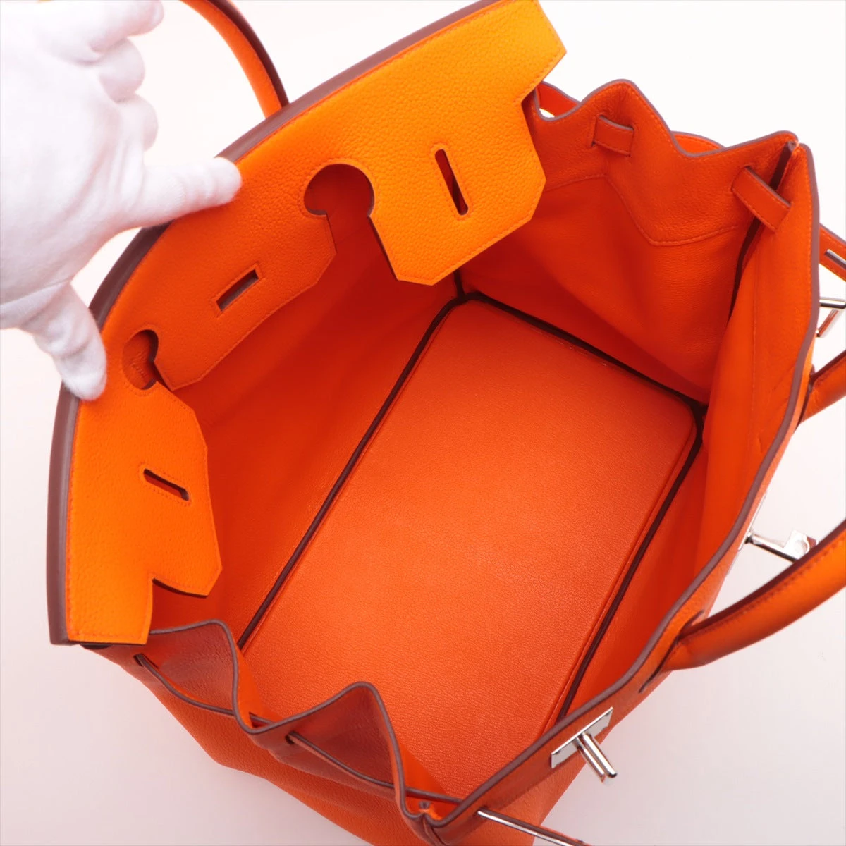 エルメス オータクロア40 トゴ オレンジミニアン シルバー金具 W:2024