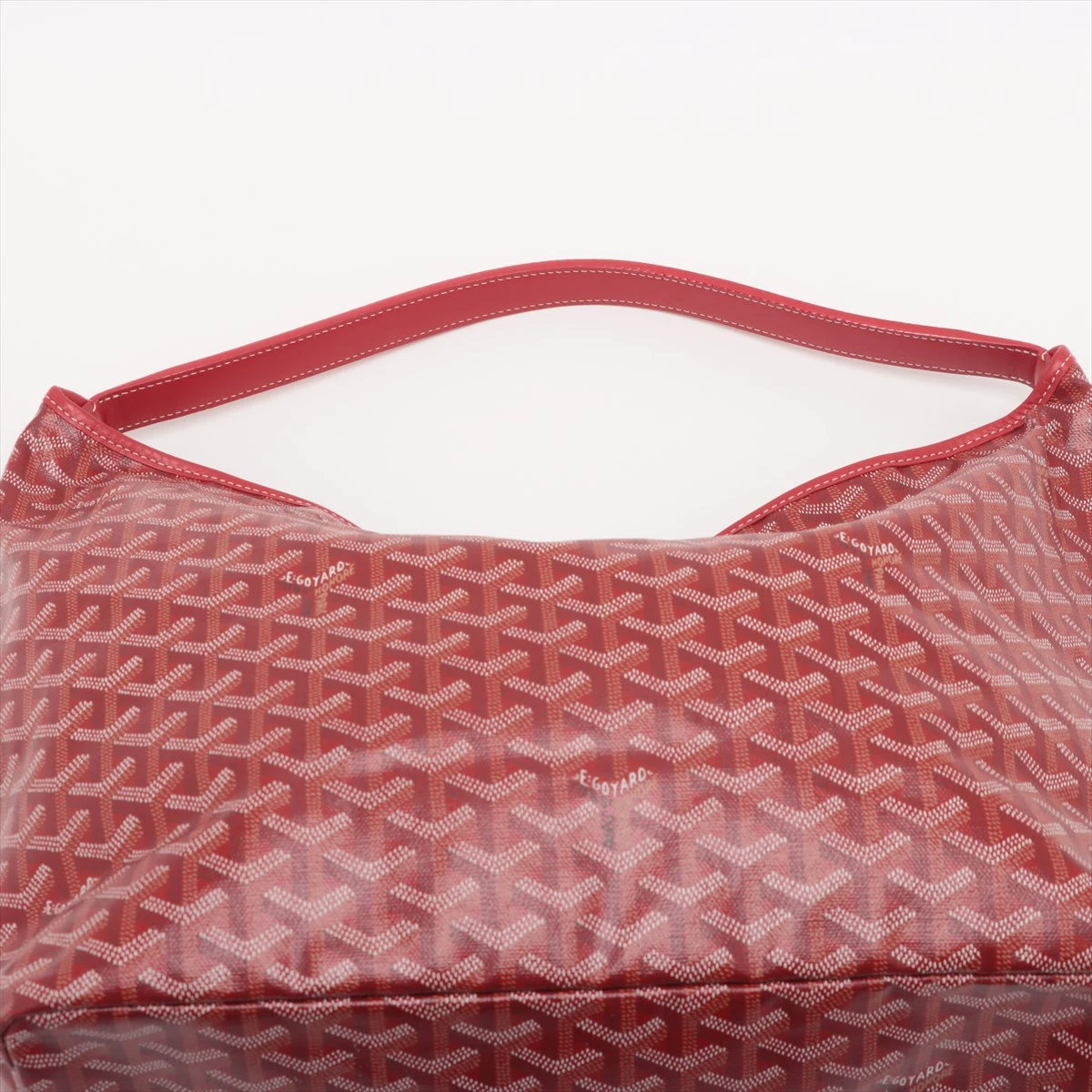 ゴヤール フィッジ PVC×レザー ワンショルダーバッグ レッド