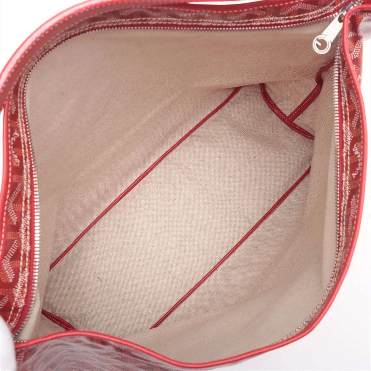 ゴヤール フィッジ PVC×レザー ワンショルダーバッグ レッド A2984518