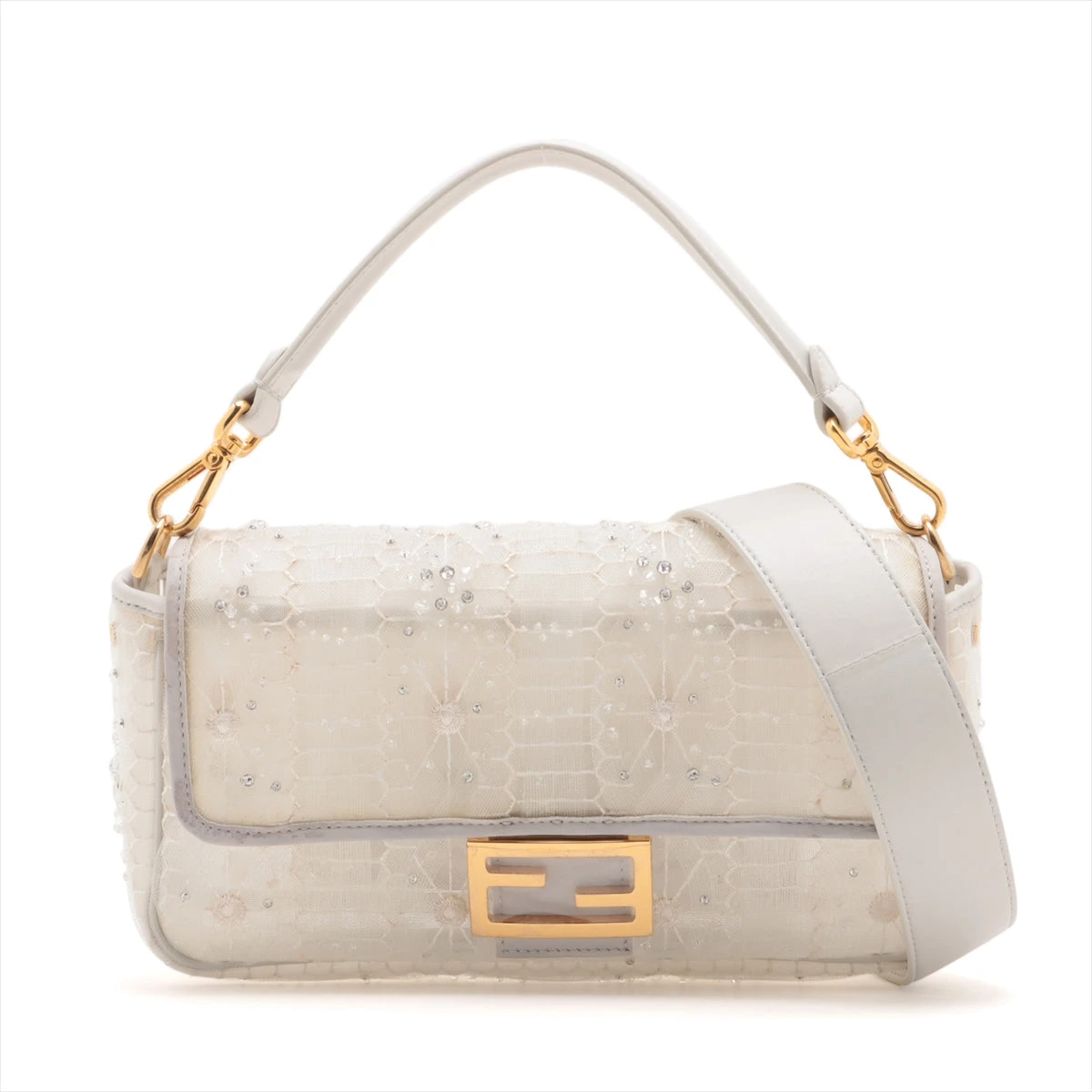 フェンディ　ズッカ　マンマバケット　キャンバス　ショルダーバッグ　ホワイト FENDI/フェンディ】 8BR180-EY5 ズッキーノ マンマバケット