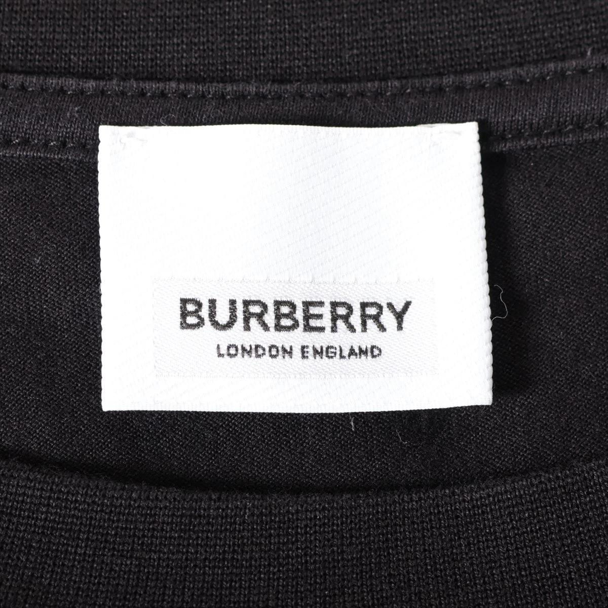 極美品☆BURBERRY バーバリー 8025663 コットン100％ ティッシ期 袖穴あきデザイン ロゴ入り 長袖Ｔシャツ ブラック L 正規品 レディース BURBERRY】バーバリー『ロゴ 袖ホールデザイン 長袖Tシャツ sizeS P