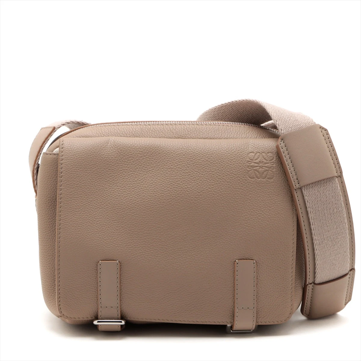 ロエベ キャンバス×レザー ミリタリーメッセンジャーバッグ ショルダーバッグ LOEWE Military ミリタリー メッセンジャーバッグ人気ロエベ
