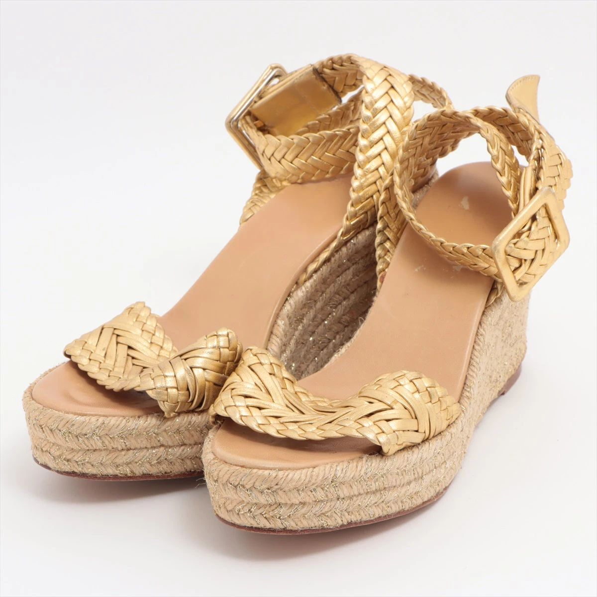 HERMES レザーサンダル ゴールド38