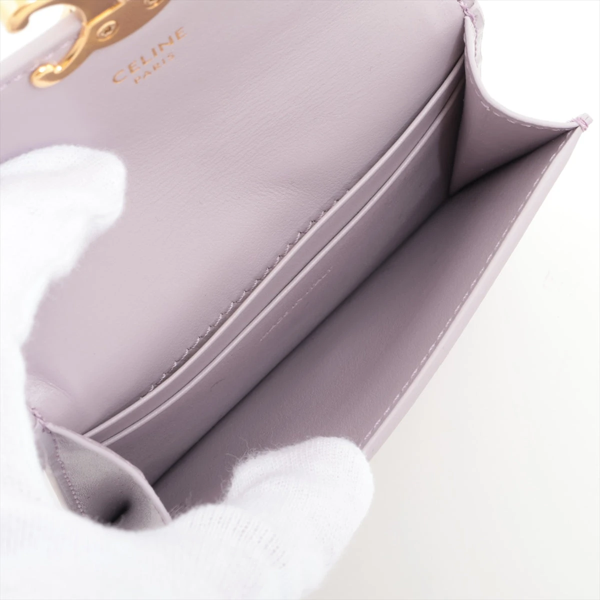 CELINE】セリーヌ クロコダイル型押し ミニ財布 カードケース