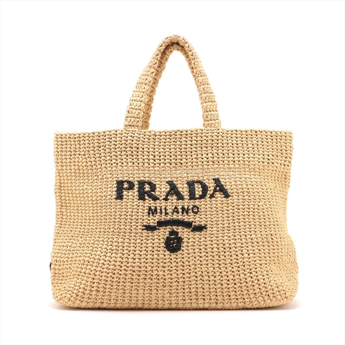 関税込み】Rabanne ベージュ ラフィア ロゴ トートバッグ