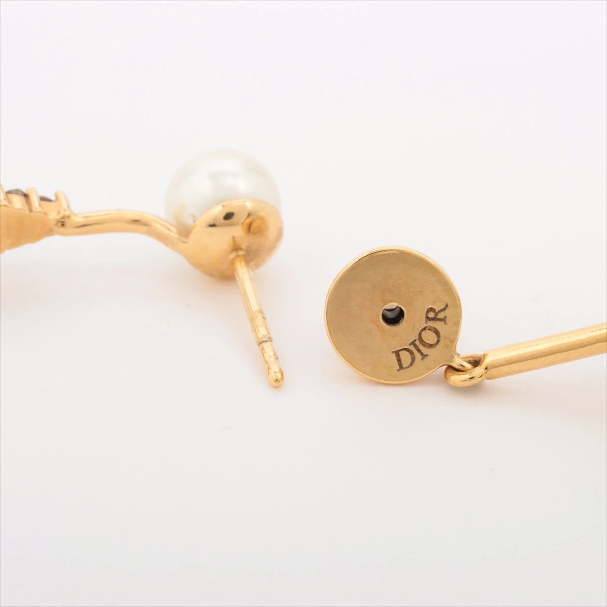 美品Christian Diorトライバル ピアス パール ストーン ロゴ 片耳 Christian Dior(クリスチャンディオール) Tribales トライバル