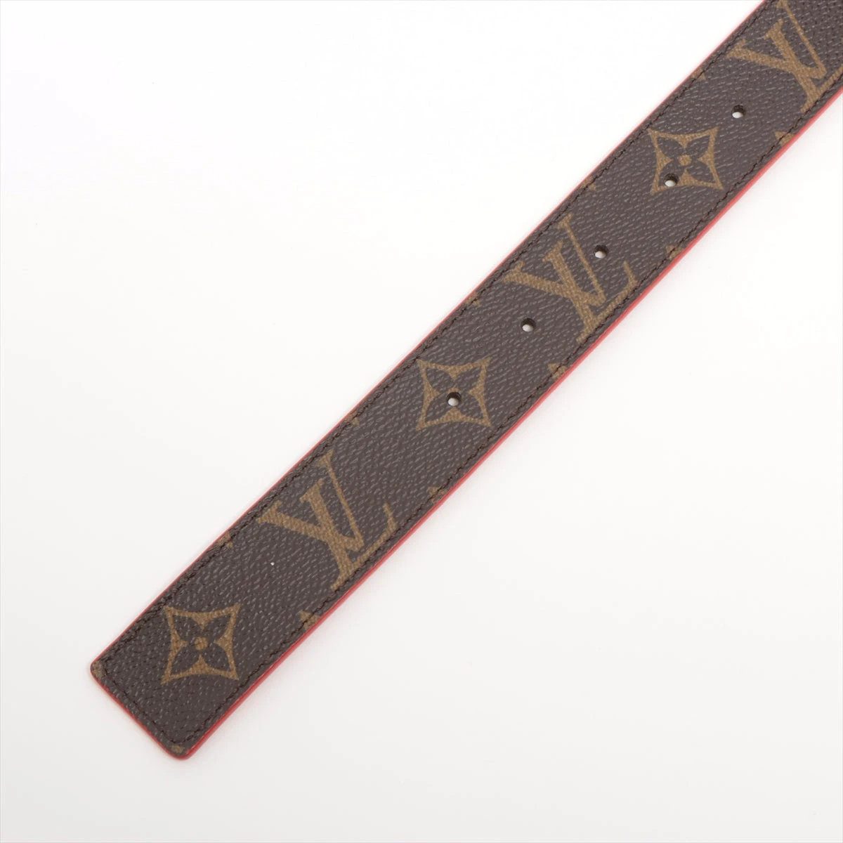 LouisVuitton ベルト レディース モノグラム/赤 M9498 ヴィトン M9498 サンチュール LVイニシアル AC2138 ベルト 80