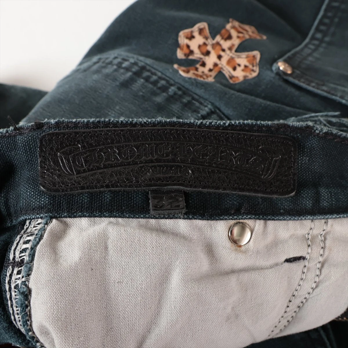 クロムハーツ×カーハート デニムパンツ コットン サイズ32 ネイビー